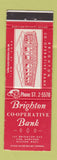 Matchbook Cover - Brighton COOP Bank Allston MA