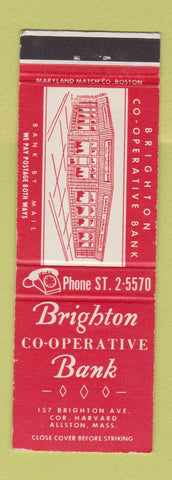 Matchbook Cover - Brighton COOP Bank Allston MA