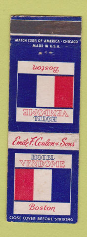 Matchbook Cover - Hotel Vendome Boston MA WEAR