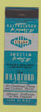 Matchbook Cover - Bradford Hotel Boston MA BLUE