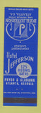 Matchbook Cover - Hotel Jefferson Atlanta GA