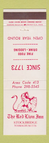 Matchbook Cover - The Red Lion Inn Stockbridge MA