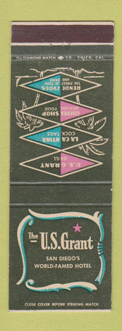 Matchbook Cover - US Grant Hotel San Diego CA