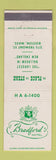 Matchbook Cover - Bradford Hotel Boston MA