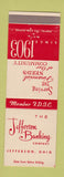 Matchbook Cover - Jefferson Banking Company Jefferson OH