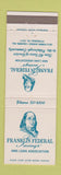 Matchbook Cover - Franklin Federal Savings Pittsburgh PA