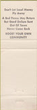 Matchbook Cover - Greenview Community Bank IL
