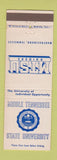 Matchbook Cover - Middle Tennessee State University Murfreesboro TN WEAR