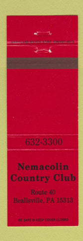 Matchbook Cover - Nemacolin Country Club Beallsville PA