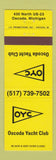 Matchbook Cover - Oscoda Yacht Club MI