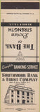 Matchbook Cover - Southmoor Bank Trust Chicago IL