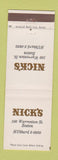 Matchbook Cover - Nick's Boston MA