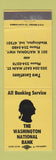 Matchbook Cover - Washington NATional Bank Washington IN George