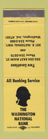 Matchbook Cover - Washington NATional Bank Washington IN George