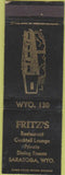 Matchbook Cover - Fritz's Restaurant Saratoga WY