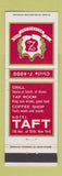 Matchbook Cover - Hotel Taft New York City