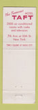 Matchbook Cover - Hotel Taft New York City
