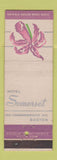 Matchbook Cover - Hotel Somerset Boston MA Orchid WEAR