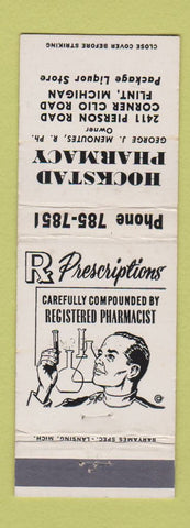 Matchbook Cover - Hockstad Drug Pharmacy Flint MI WEAR