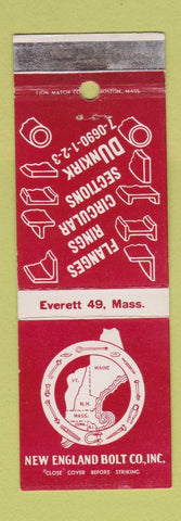 Matchbook Cover - New England Bolt Everett MA WEAR