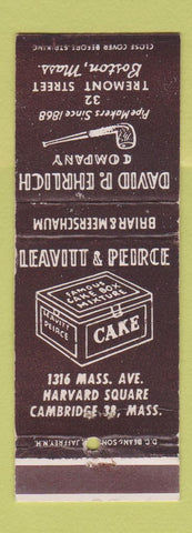 Matchbook Cover - David Ehrlich Tobacco Cake Cambridge MA Boston