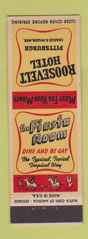 Matchbook Cover - Roosevelt Hotel Pittsburgh PA Fiesta Room
