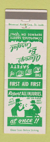 Matchbook Cover - BF Goodrich Chemical Avon Lake OH Safety Report Injuries