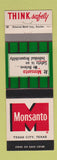 Matchbook Cover - Monsanto Texas City TX Safety Keep Fingers Clean