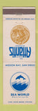 Matchbook Cover - Sea World Mission Bay San Diego CA Atlantis Restaurant