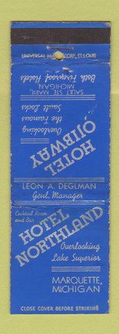 Matchbook Cover - Hotel Northland Marquette MI WEAR