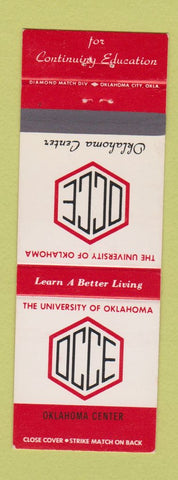 Matchbook Cover - University of Oklahoma Norman OK Continuing Education Sooners