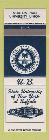 Matchbook Cover - State University of New York At Buffalo NY Norton Hall