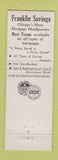 Matchbook Cover - Franklin Savings Bank Chicago IL Benjamin