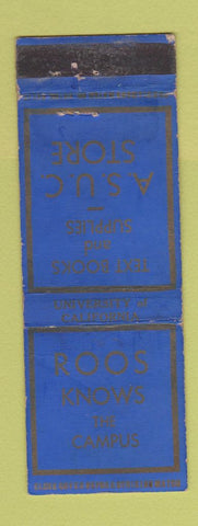Matchbook Cover - ASUC Store University of California Berkeley? CA WORN