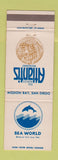 Matchbook Cover - Sea World Mission Bay San Diego CA Atlantis Restaurant