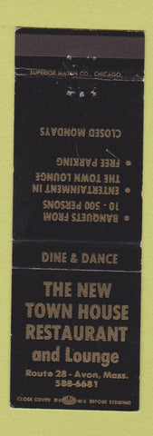Matchbook Cover - New Town House Restaurant Avon MA