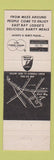 Matchbook Cover - East Bay Lodge Osterville MA