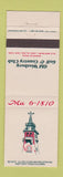 Matchbook Cover - Old Webster Golf and Country Club LI NY