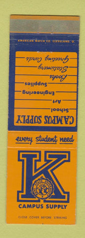 Matchbook Cover - Kent State University Kent OH WEAR