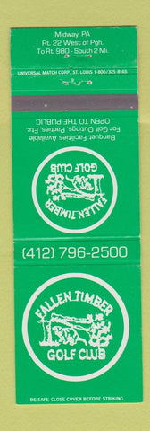 Matchbook Cover - Fallen Timber Golf Club Midway PA