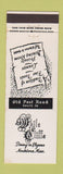 Matchbook Cover - White Cliffs Restaurant Northboro MA