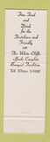 Matchbook Cover - White Cliffs Restaurant Northboro MA