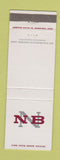 Matchbook Cover - Northborough National Bank MA