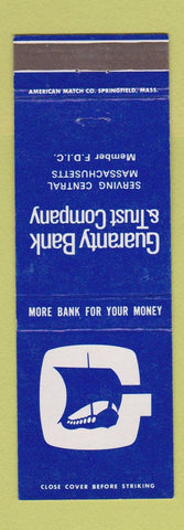 Matchbook Cover - Guaranty Bank and Trust MA Worcester