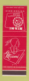 Matchbook Cover - Miami University Oxford OH Indian