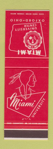 Matchbook Cover - Miami University Oxford OH Indian