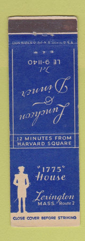 Matchbook Cover - 1775 House Lexington MA