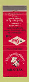 Matchbook Cover - Mr Steak Springfield MA restaurant