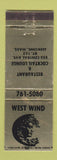 Matchbook Cover - West Wind Restaurant Seekonk MA WEAR