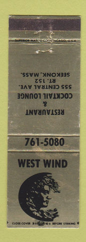 Matchbook Cover - West Wind Restaurant Seekonk MA WEAR